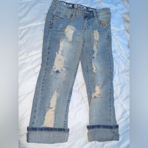 Vintage Ten25 distressed cropped jeans-size 7